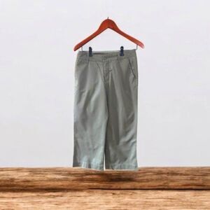 Y2K Olive Green Khaki Capri Pants by Gap Factory Size 1